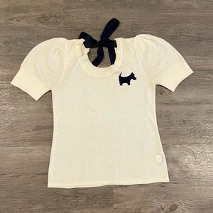 Scottish House White Short Sleeved Sweater